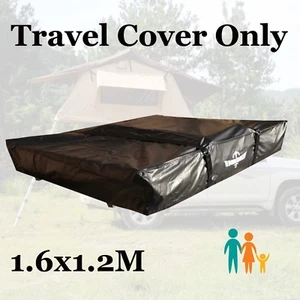 Black Rooftop Roof Top Tent 1.6x1.2M Cover Camper Trailer 4X4 Camping - Picture 1 of 3