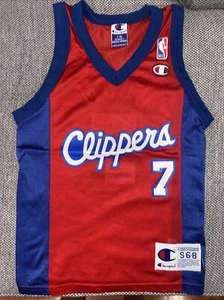 Vintage Lamar Odom Clippers Champion Trikot Jugend klein 6-8 NBA - Bild 1 von 6