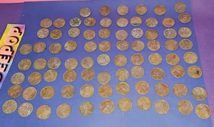 Lote De Colección De 81 Centavos Un Centavo Con Trigo Lincoln Años 50 - 70 Moneda Dinero - Imagen 1 de 24