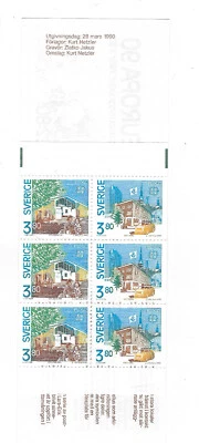 SWEDEN POSTAGE 6 STAMP BOOKLET EUROPA 90  #1812S  1990  SOLLEBRUNN - Image 1 of 3