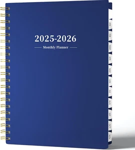 2025-2026 Monthly Planner Spiral Bound 8.5" x 11" Large for School & Off - Picture 1 of 11