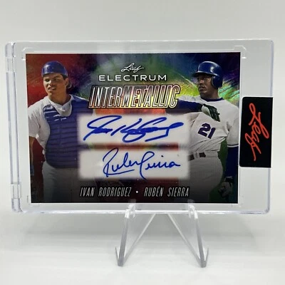 2024 Hoja Electrum Ruben Sierra Pudge Rodriguez Intermetálico Doble Automático 8/8 SSP Foto 1 de 4