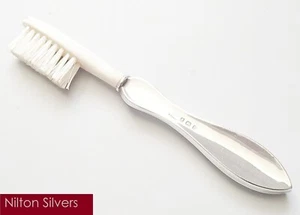 Antique silver handled moustache brush, B'ham 1913 - Picture 1 of 6