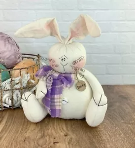 Honey & Me Bunny Doll Rusty the Rabbit Easter Primitive Spring Decor 7.5 inch - Picture 1 of 2