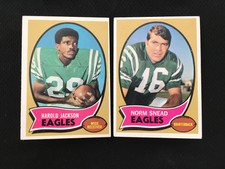 HAROLD JACKSON ROOKIE & NORM SNEAD 1970 TOPPS PHILADELPHIA EAGLES FOOTBALL CARD