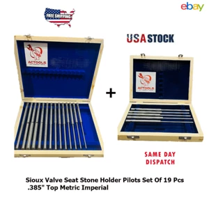 NEW Sioux Valve Seat Stone Holder Pilots 19 Pcs ToP .385" Metric Imperial - Picture 1 of 15