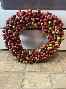 Crate & Barrel 18" Erntekranz Obst. Maße 18”x18” Bitte Lesen! - Bild 1 von 12