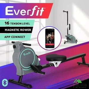 Everfit Magnetic Rowing Machine 16 Levels Rower With APP Cardio Workout Fitness - Picture 1 of 12