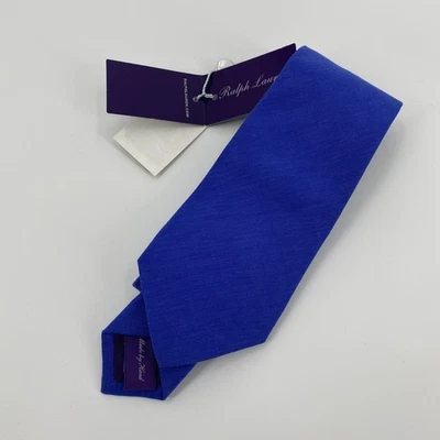 Ralph Lauren Tie Mens Blue Purple Label Silk Wool Dressy Formal Italian NEW - Image 1 of 4