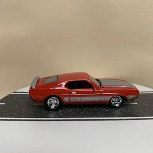 Johnny Lightning 1973 Ford Mustang Mach I Red/Silver Two-Tone 1:64 Scale NM - Picture 1 of 15
