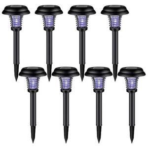 2-in-1 Electronic Mosquito Repellent Bug Zapper Waterproof Solar (8-Pack) - Picture 1 of 7