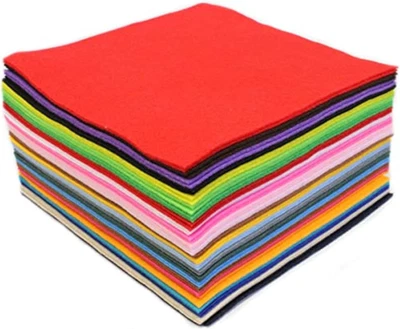 Felt Sheets. Sheet Size: 22Cm X 22Cm, PK50 Sheets in 25 Assorted Colours. 1.4Mm  - Image 1 of 4