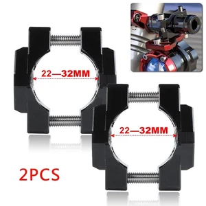 2X Motorcycle Mount Bracket Spot Fog Headlight Driving Bumper Bar Clamp Holder - Picture 1 of 8