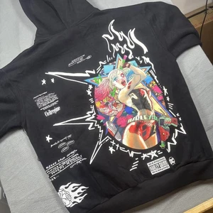 Felpa con cappuccio regime civile uomo XL nera full zip DC Comics Batman Harley Quinn grafica - Foto 1 di 19