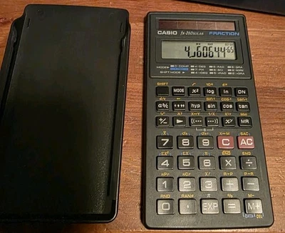 CASIO FX-260 Solar Fraction Scientific Calculator with Slide Case Tested Working - Image 1 of 4
