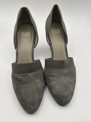 NUEVO Eileen Fisher Hilly D'Orsay Bomba Punta Para Mujer Gris Talla 9 Nuevo Sin Caja Foto 1 de 4