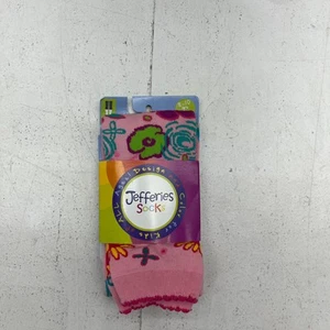 Jefferies Pink Floral Print Lettuce Edge Capri Leggings Girls Size 8-10 NEW - Picture 1 of 5