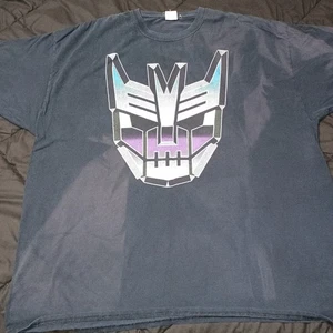 T-shirt vintage Transformer Decepticon 2XL nera punto singolo anni 90 - Foto 1 di 13