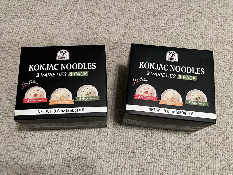 2x 52USA Fideos Konjac Orgánicos, Ceto, Paleo, Veganos 52.8 OZ 3 Variedad 6 Paquetes Foto 1 de 4