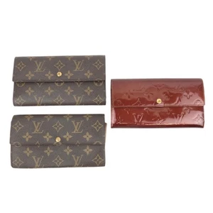 Auth Louis Vuitton Set of 3 Monogram Vernis Long Wallet M61217 M61725 M91174 F/S - Picture 1 of 23