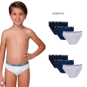 Gruppo 6 slip ragazzo in cotone elasticizzato Enrico Coveri ES4000 - Picture 1 of 1