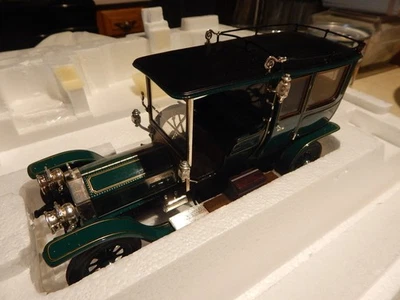 Rolls Royce Silver Ghost Town Car 1907 raro en verde edición limitada Franklin Mint Foto 1 de 4