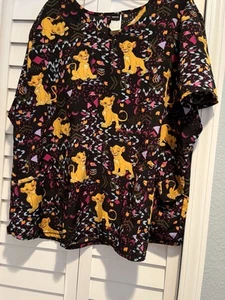 Scrub Top Women's Lion King Simba Disney 3X Adorable - Picture 1 of 9
