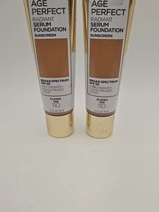 2 X Fondotinta Siero Radiante Perfetto L'oreal Age #110 CLASSIC TAN - Foto 1 di 3