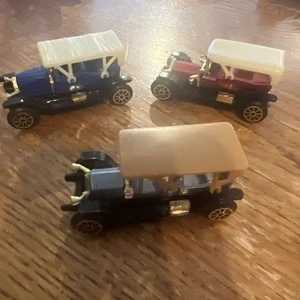 Vintage Model Car Set Of 3 1907 Fiat 301 1906 RR Pierce Arrow #302 Peugeot #303 - Picture 1 of 7