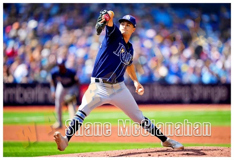 RAYS PITCHER SHANE McCLANAHAN 19”x13" 2023 PHOTO POSTER Cover