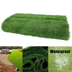 33x3FT 1PCS Green Artificial Grass Rug Garden Landscape Lawn Carpet Mat Turf New - Picture 1 of 8