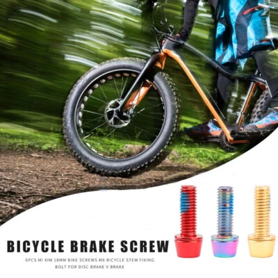 6PCS Bicycle Stem Bolts Mi Xim M6 18mm Stainless Steel Bolt For MTB Ultra Light - Image 1 of 4