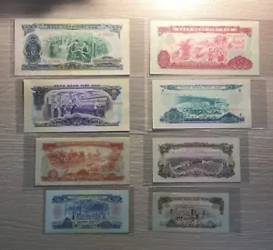 Vietnam South Full Set 8 Notes Of 1966 Pick 37a - 44a VF to GEM UNC condition - Picture 1 of 15