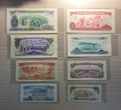 Vietnam South Full Set 8 Notes Of 1966 Pick 37a - 44a VF to GEM UNC condition - Image 1 of 4