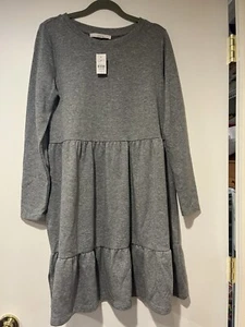 Loft Damen weiches graues Langarm Kleid - Größe S - Neu mit Etikett - Bild 1 von 4