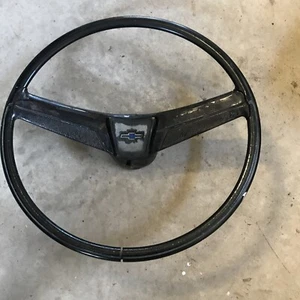 1969-1972 Chevy Truck Steering Wheel 1969-1972 Black 17”(As Is) Wall Hanger! - Picture 1 of 24