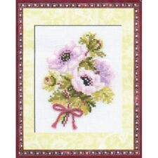 Counted Cross Stitch Kit Anemones Flowers DIY Unprinted canvas