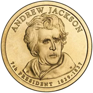 2008 D Andrew Jackson Präsidentendollar aus neuwertiger Rolle - Bild 1 von 6