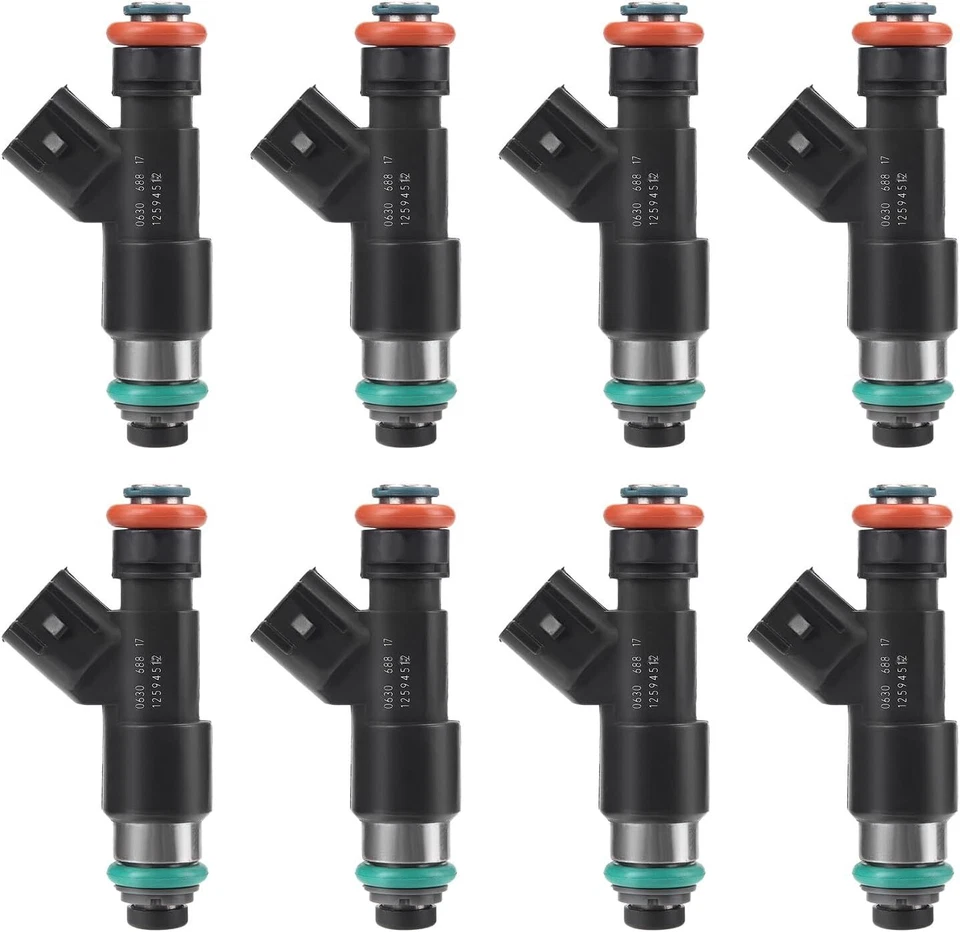 8 FUEL INJECTORS FOR 2007-2009 CHEVROLET TAHOE SILVERADO 5.3L 6.0L 6.2L FLEX NEW - Imagem 1 de 4