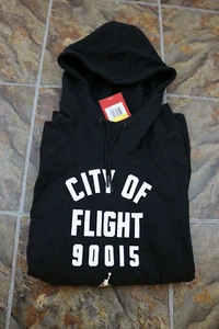Nike Men's Sweater Wings City Of Flight 90015 Pullover Hoodie 943674 011 Black - Picture 1 of 6