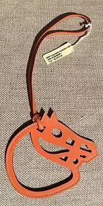 BNIB Authentic Hermes Large GM Orange Horse Leather Bag Charm - Picture 1 of 7