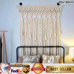Large Macrame Wall Hanging Hand Woven Tapestry Bohemian Boho Chic Art Home Decor - Picture 1 of 9