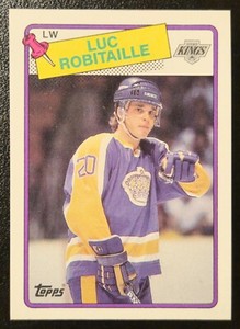 1988 Topps Hockey - LUC ROBITAILLE #124 - Los Angeles Kings