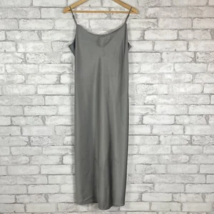 J.CREW NWD Women's Gwyneth Slip Gray Luster Charmeuse Dress sz 12 BV496 - Picture 1 of 9