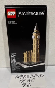 RELOJ LEGO 21013 ARQUITECTURA BIG BEN NUEVO SELLADO LONDRES INGLATERRA 8 PULGADAS DE ALTO - Imagen 1 de 2