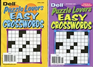 2 BÜCHER DELL PUZZLE LOVERS EINFACHE KREUZWORTRÄTSEL 2017 NOV & 2018 APR - Bild 1 von 1