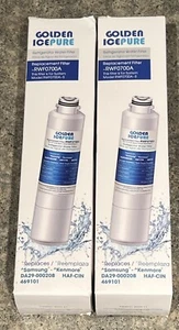 2 Lot Golden Ice Pure Refrigerator Water Filter For Samsung Kenmore RWF0700A New - Picture 1 of 15