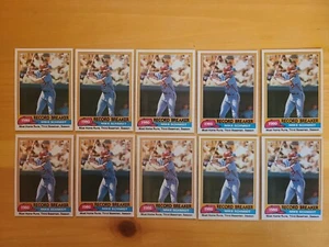 1981 Topps Baseball #206 Mike Schmidt HOF RB Philadelphia Phillies 10 Card Lot - Picture 1 of 2