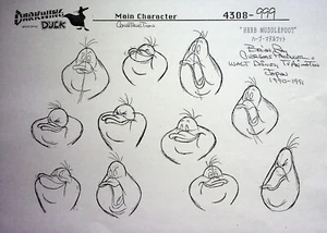Estudio de Producción DARKWING DUCK FIRMADO BRIAN RAY Modelo Celular Copia Disney - Imagen 1 de 2