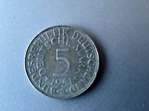 5 DM *1951 J Deutsche Mark Silberadler Heiermann Silber Jäger 387 - Bild 1 von 2